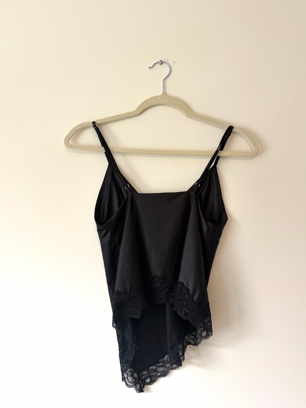 Kimchi Blue Black Lace-Trim Satin Tank - Picture 8 of 9